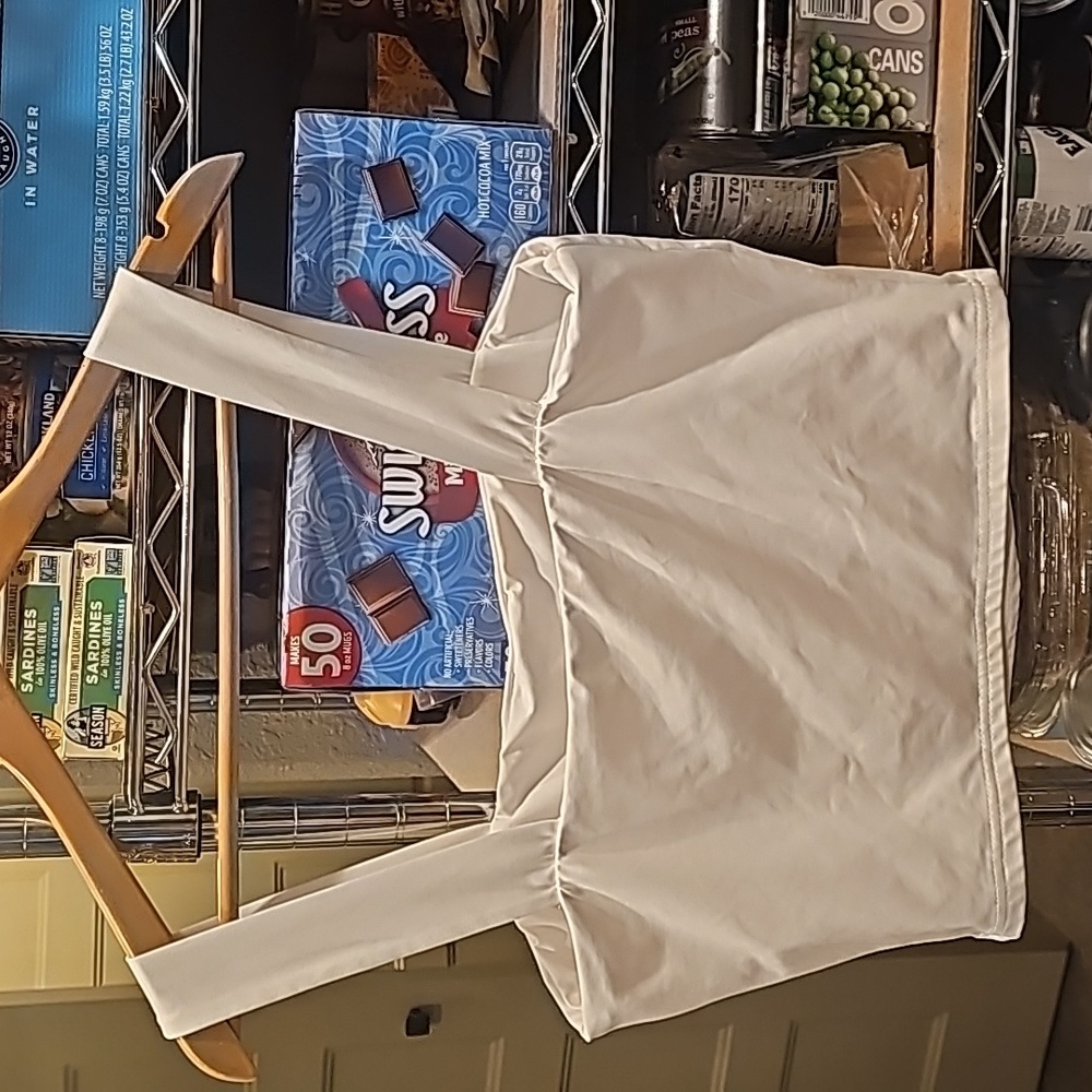 White Widestrap Crop top
